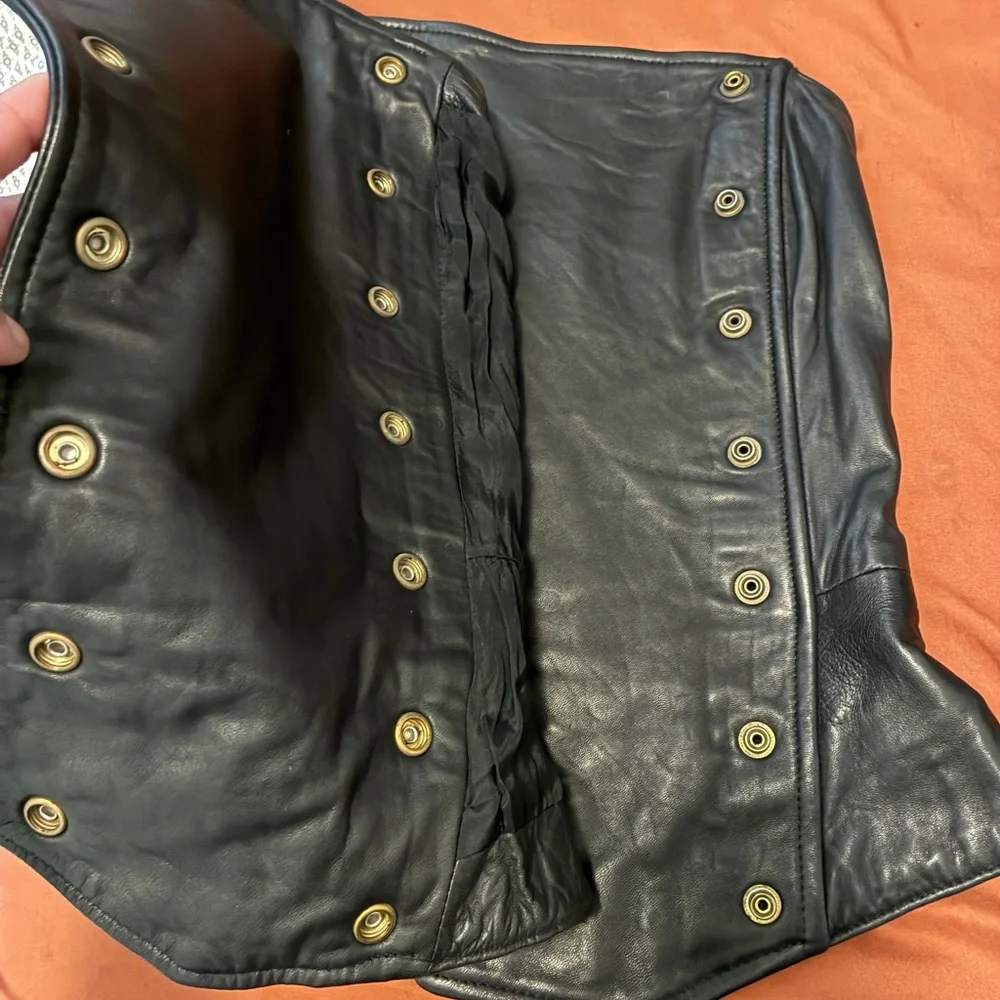 Michael Hoban for North Beach vintage black leather bustier - Picture 8 of 11